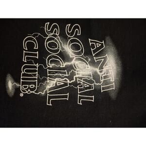 Anti Social Social Club Black Tee Size Large